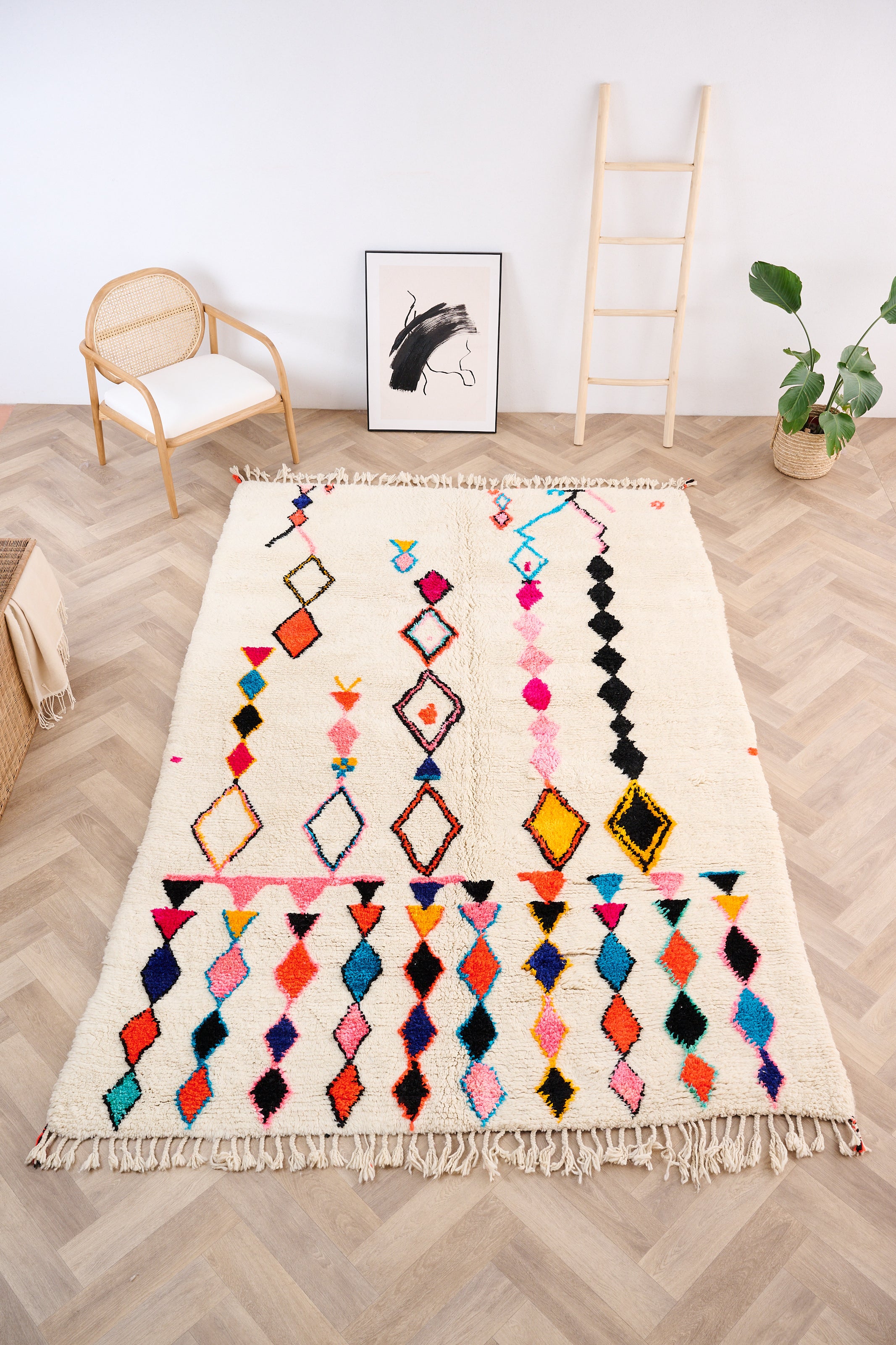 Colorful Berber rug 195 x 315 cm - n°1428