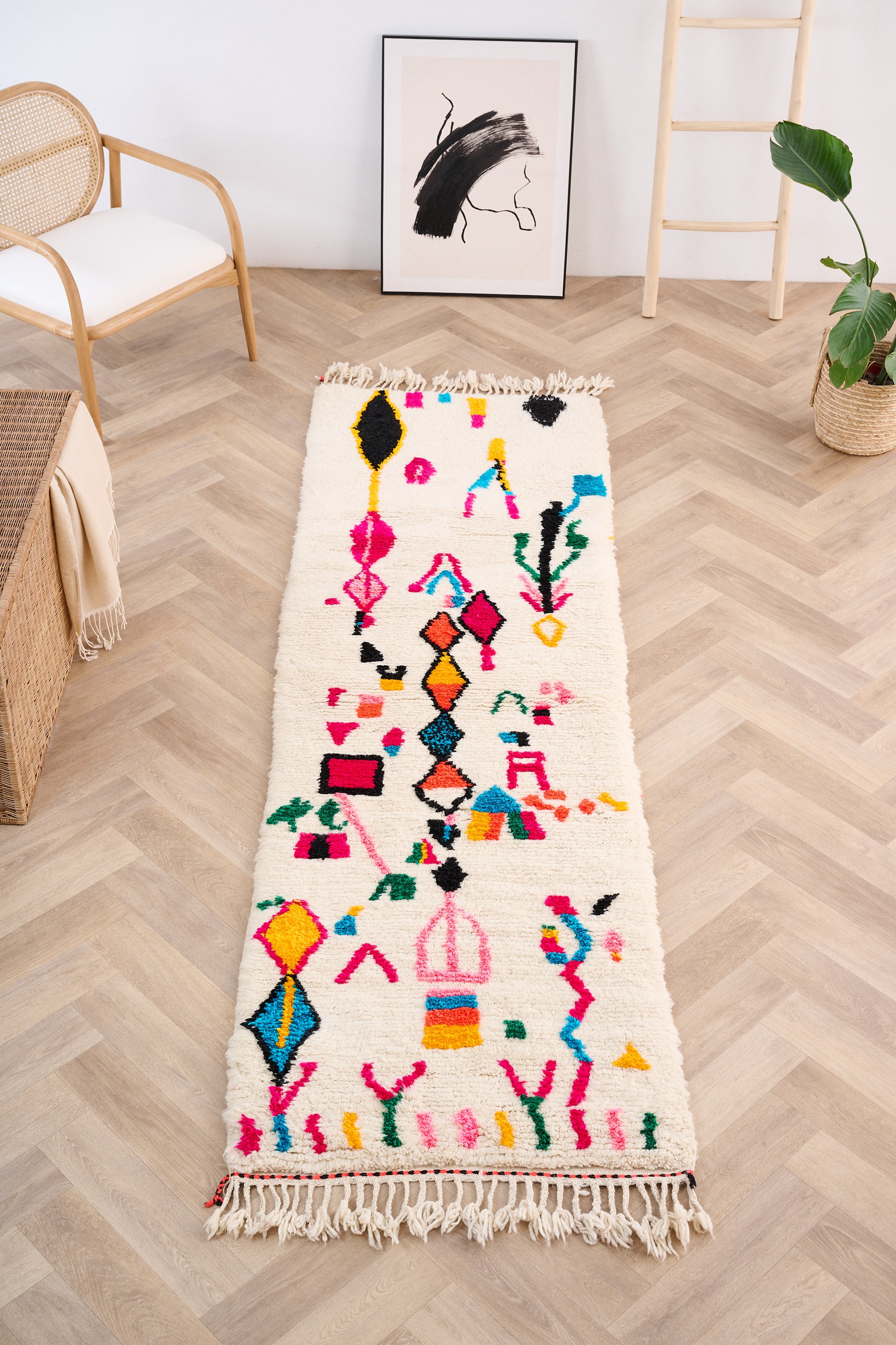 Tapis de couloir coloré 80 x 286 cm - n°1448