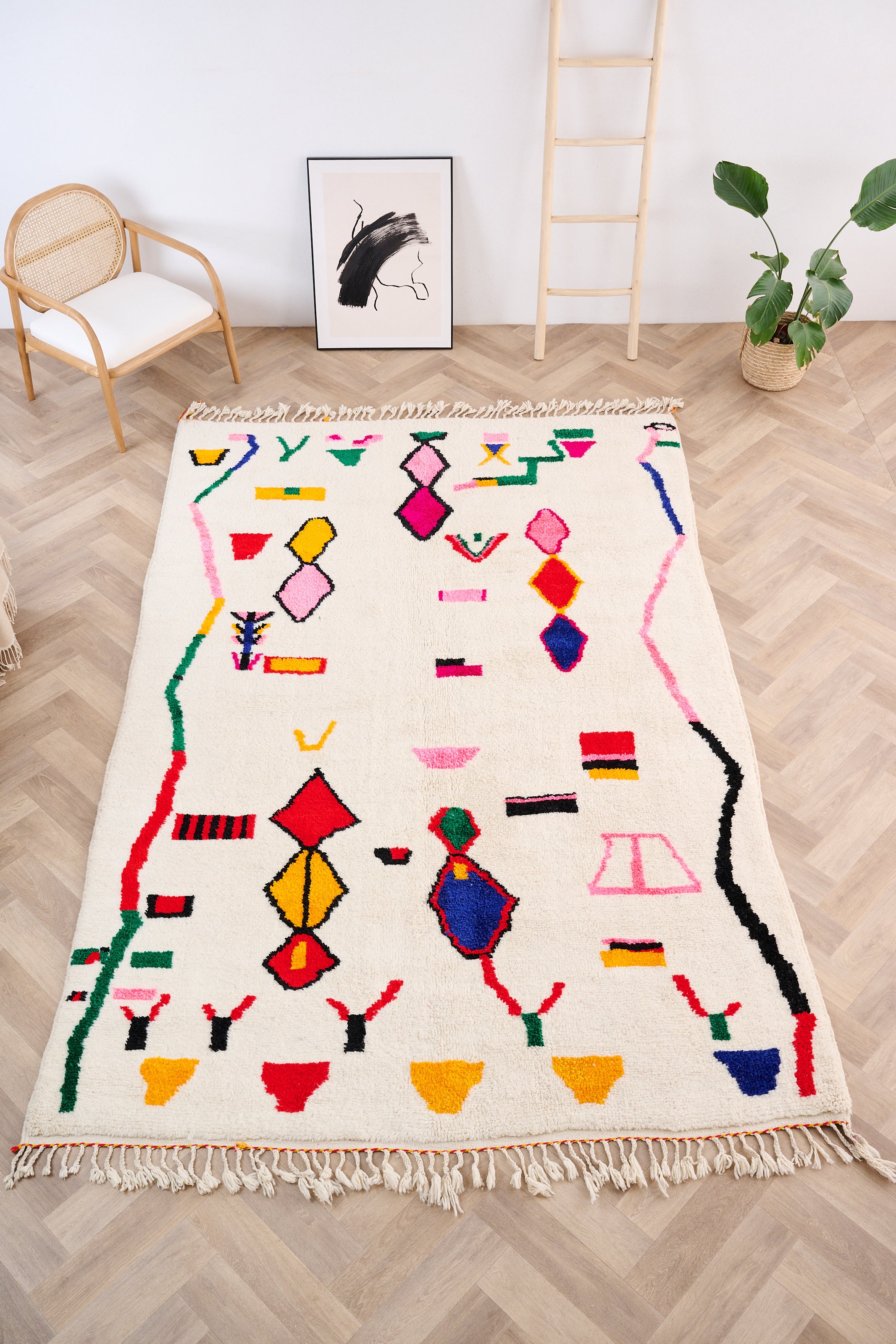 Colorful Berber rug 197 x 328 cm - n°1470