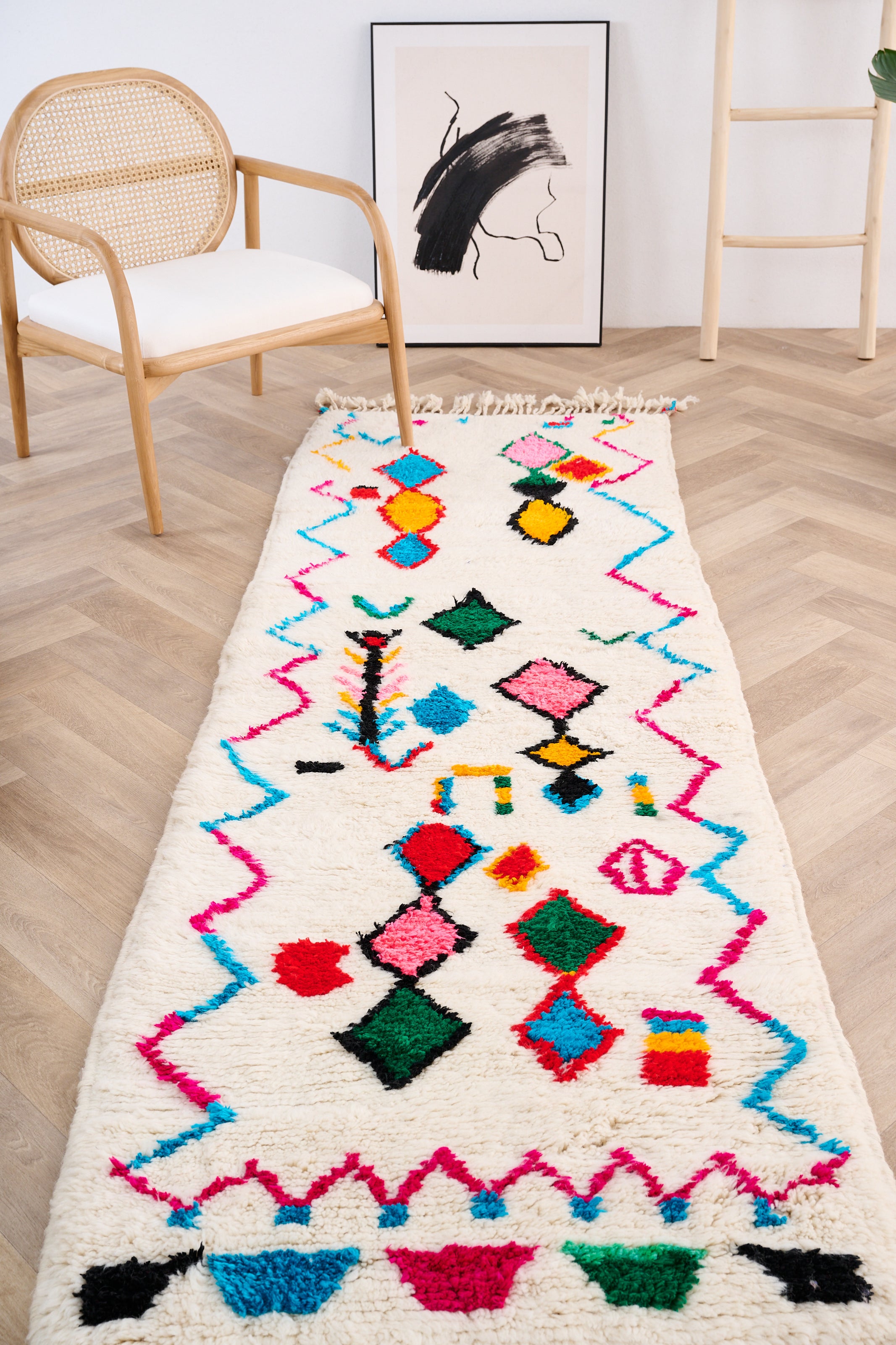 Tapis de couloir coloré 84 x 268 cm - n°1483