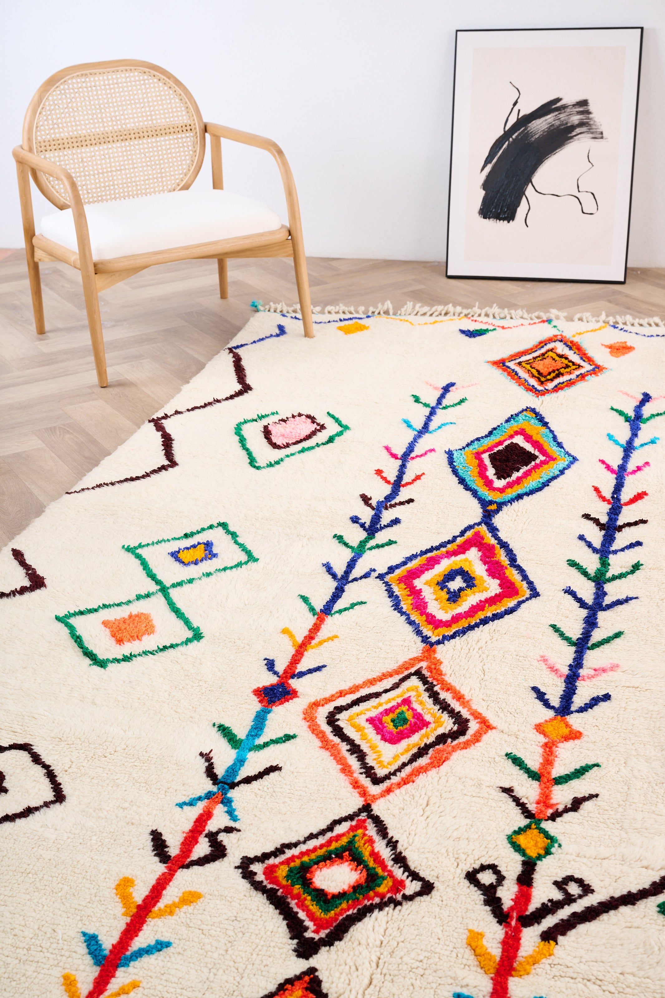 Colorful Berber rug 196 x 307 cm - n°1485