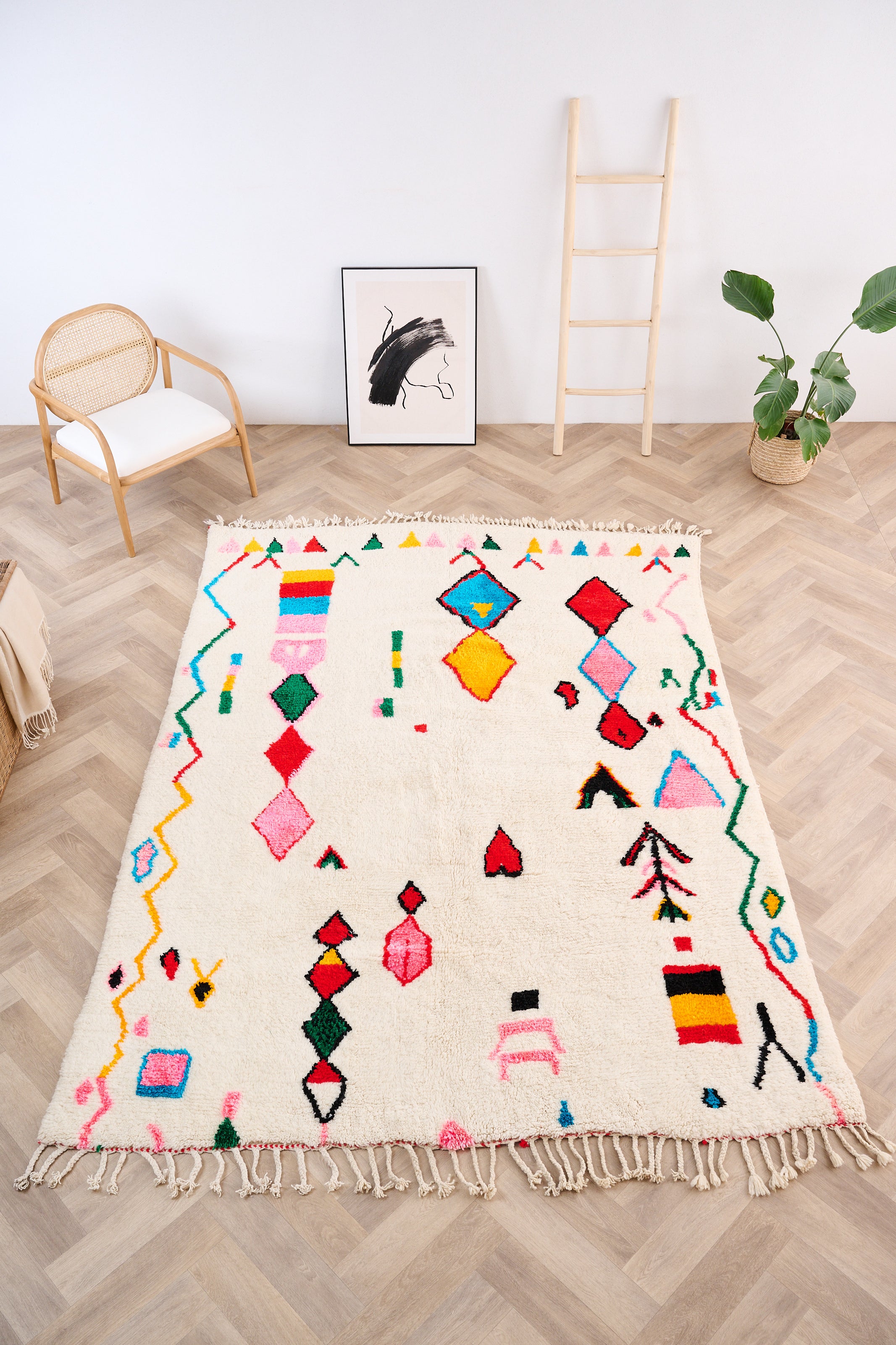 Colorful Berber rug 198 x 292 cm - n°1501