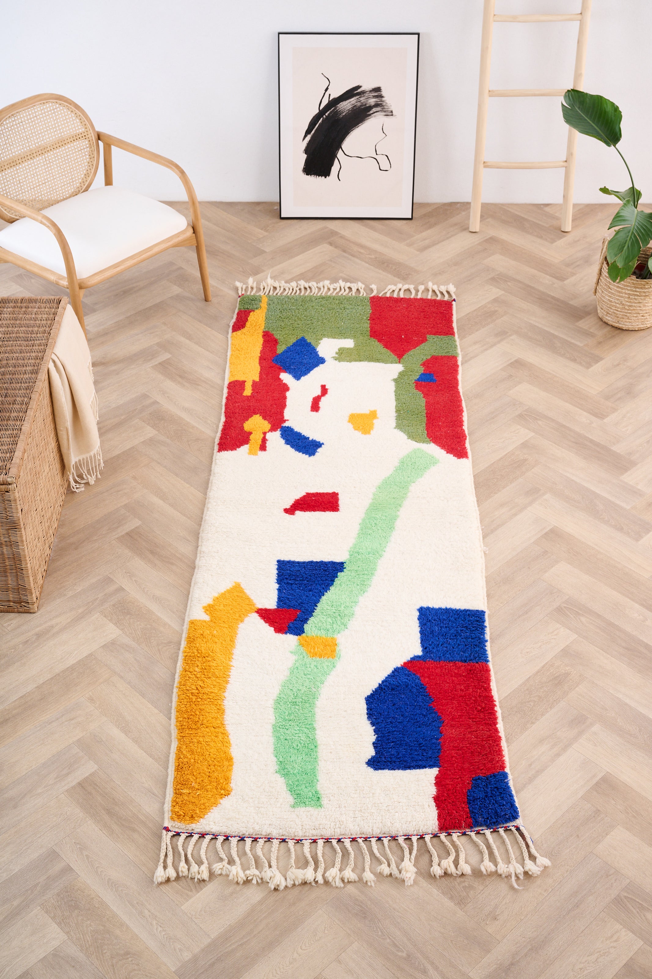 Tapis de couloir coloré 87 x 278 cm - n°1513