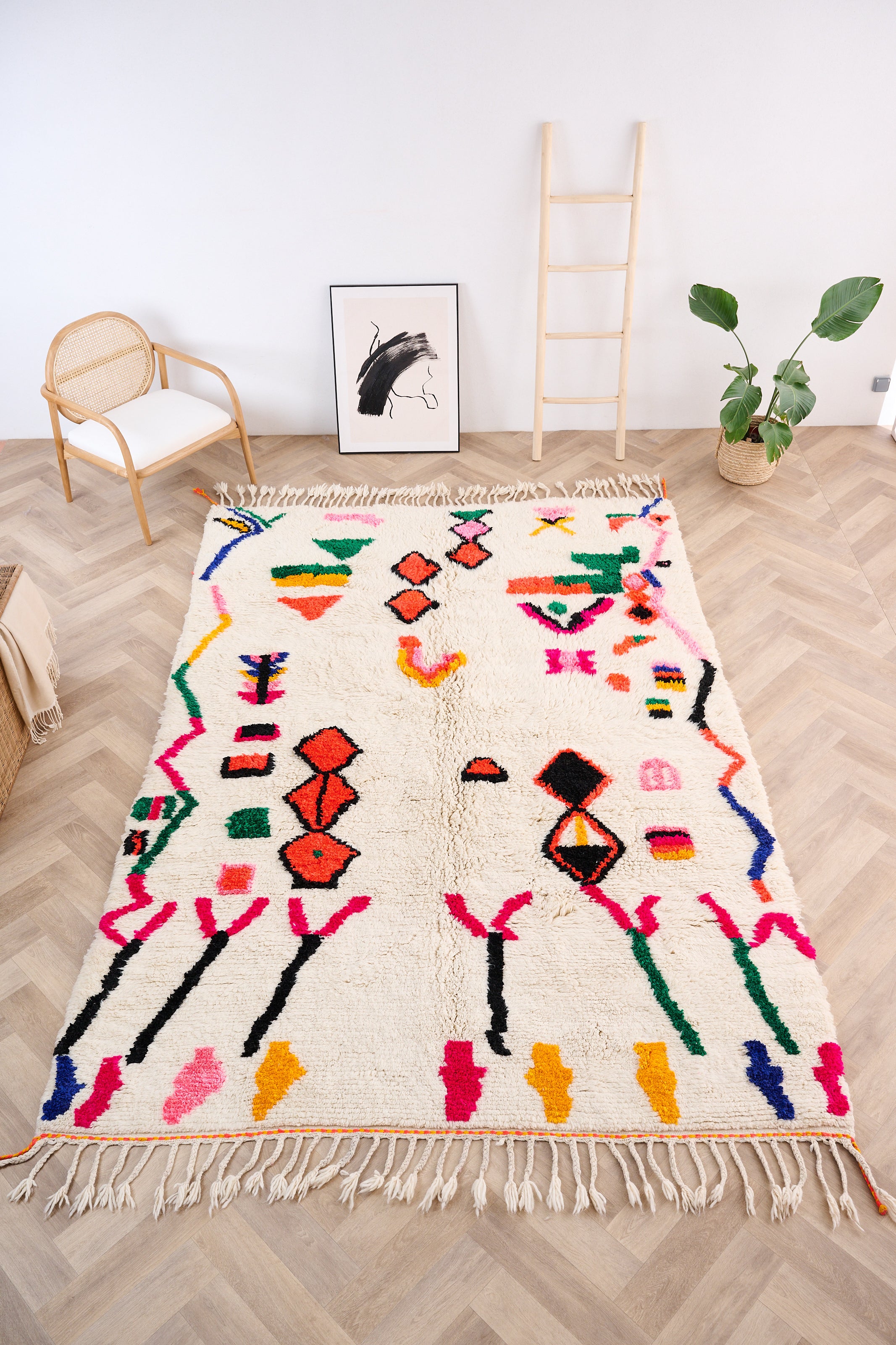 Colorful Berber rug 205 x 326 cm - n°1515