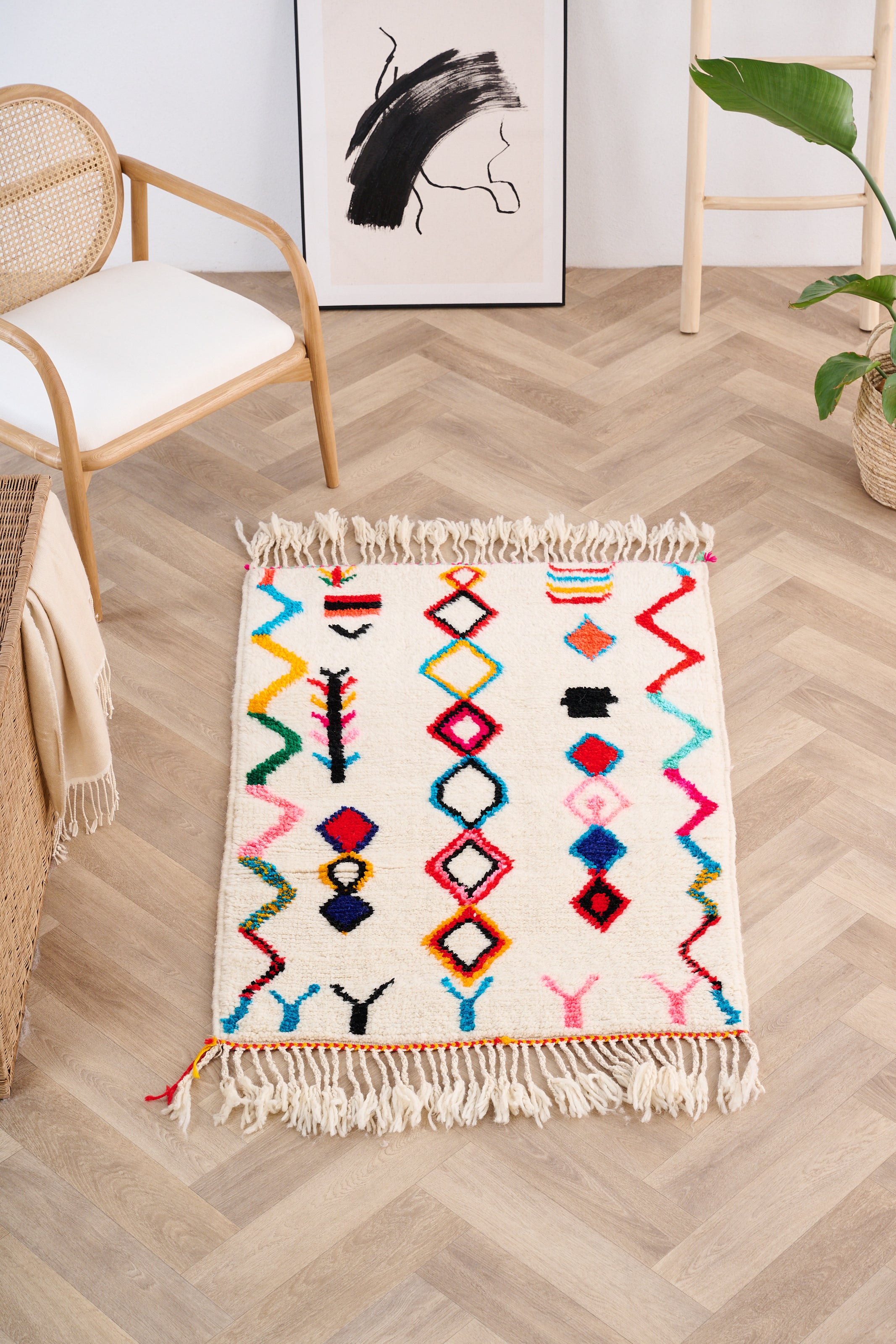 Colorful Berber rug 87 x 150 cm - n°1533