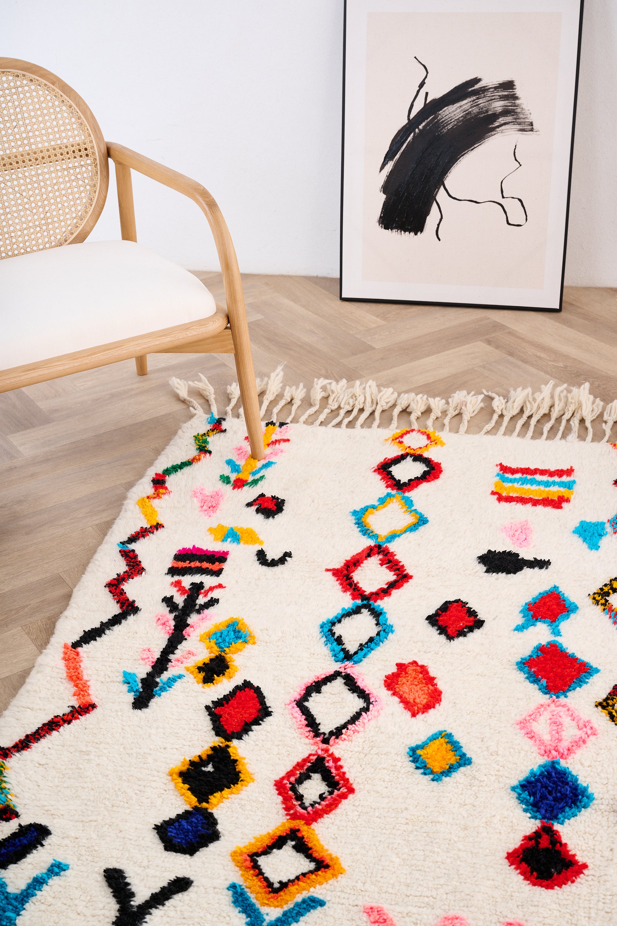 Colorful Berber rug 102 x 161 cm - n°1547