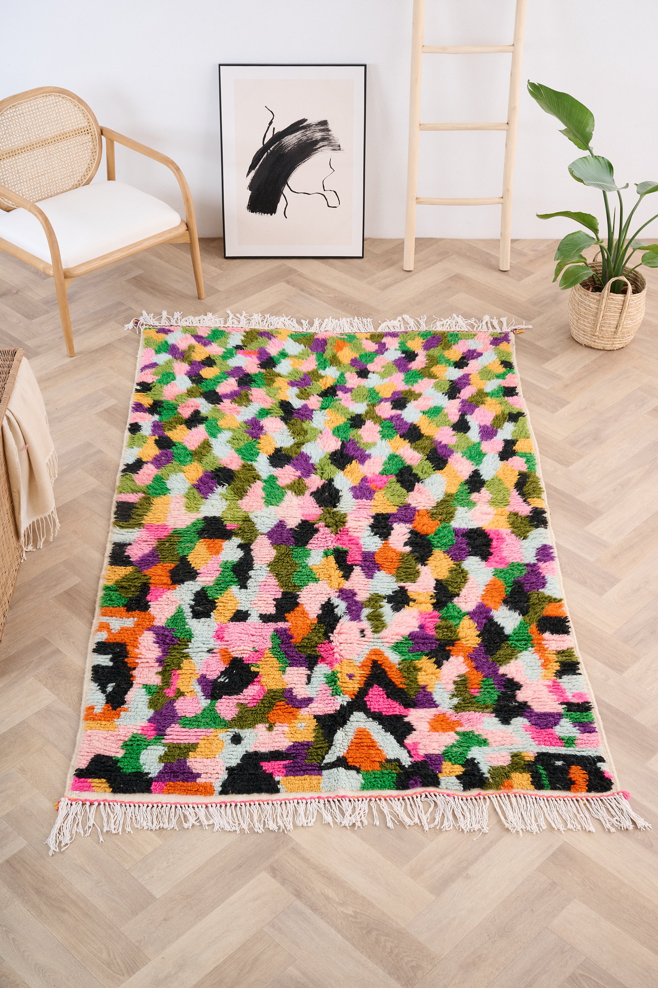 Colorful Berber rug 143 x 248 cm - n°1566