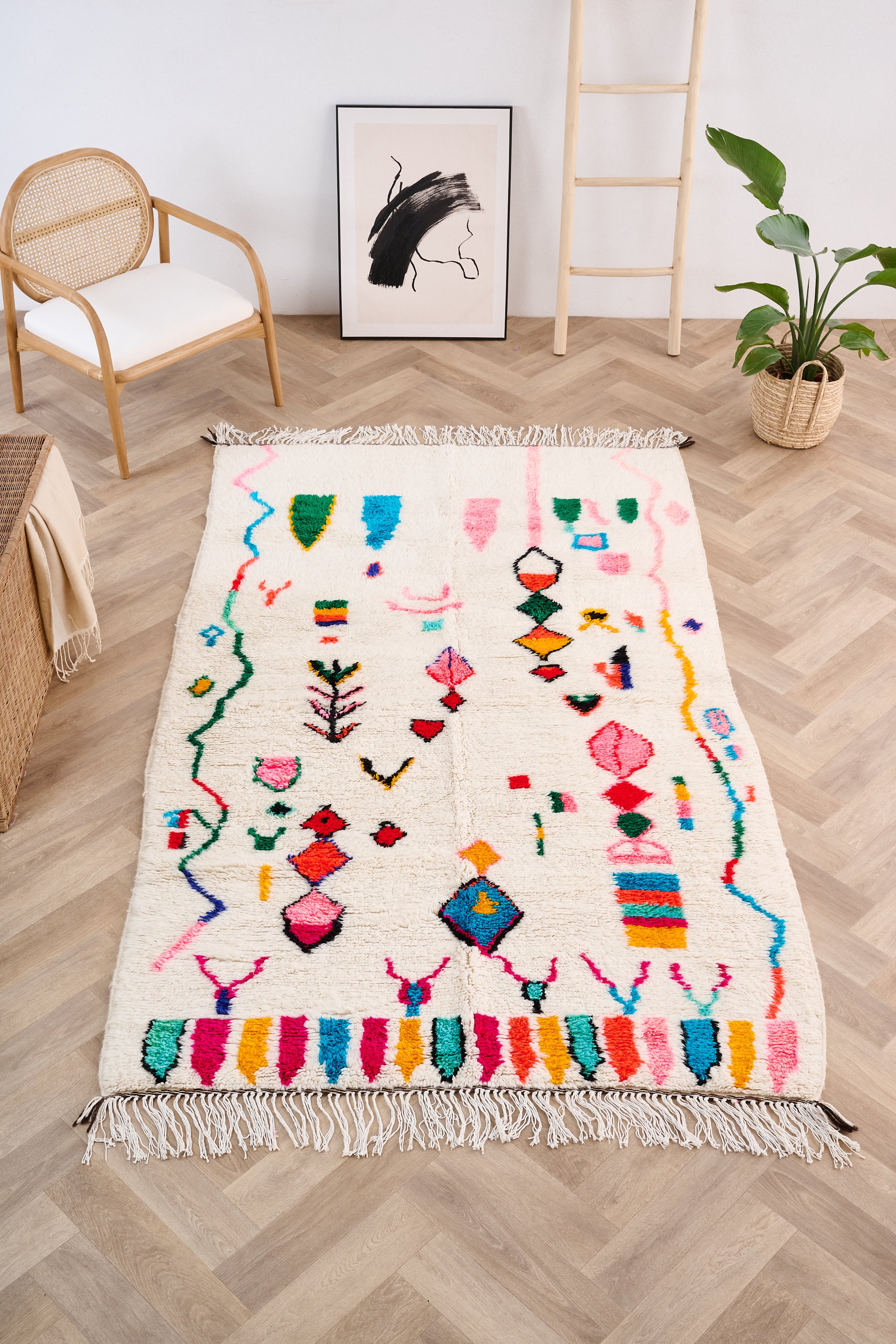 Colorful Berber rug 148 x 273 cm - n°1638