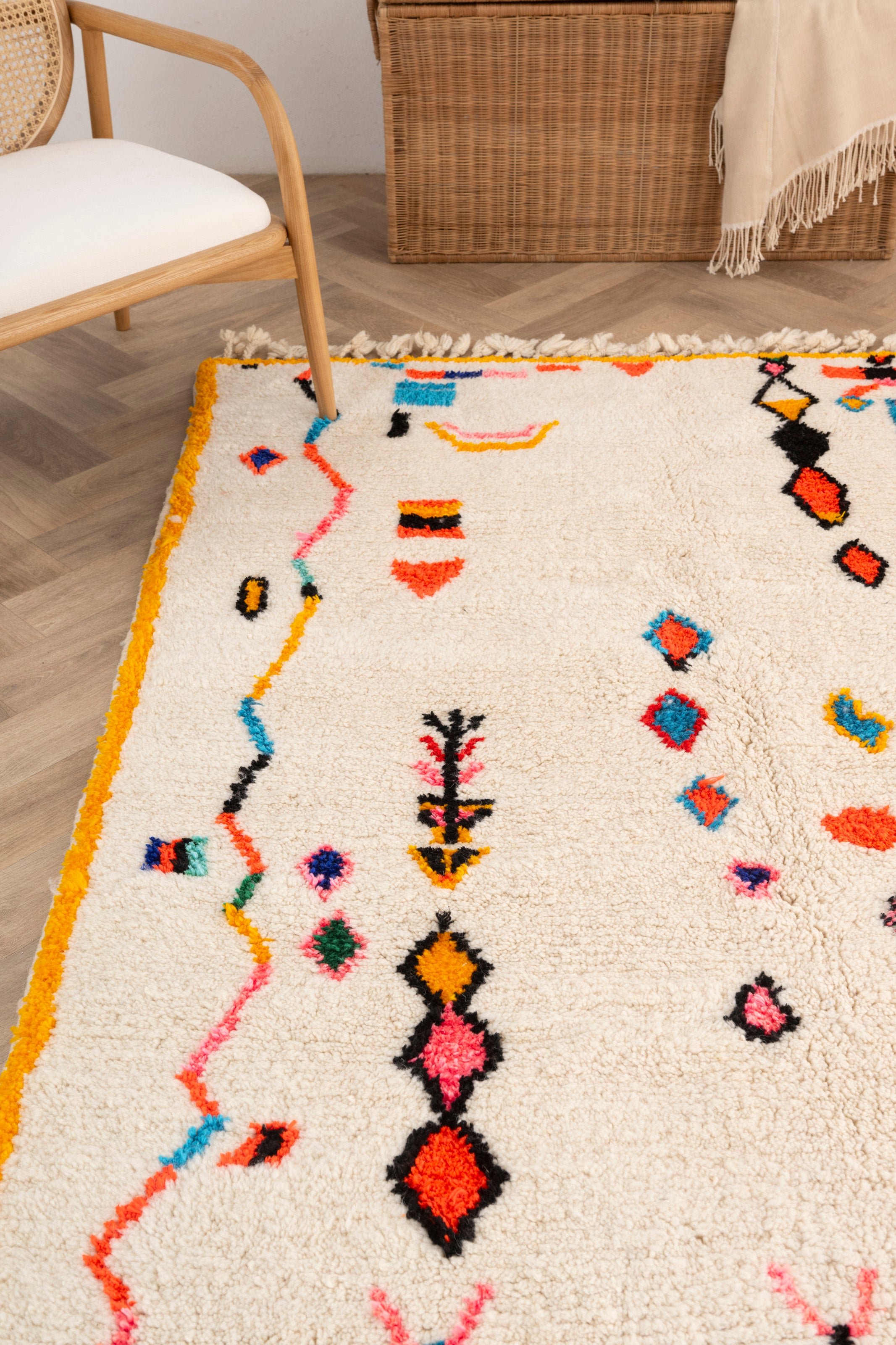 Colorful Berber rug 158 x 206 cm - n°1573