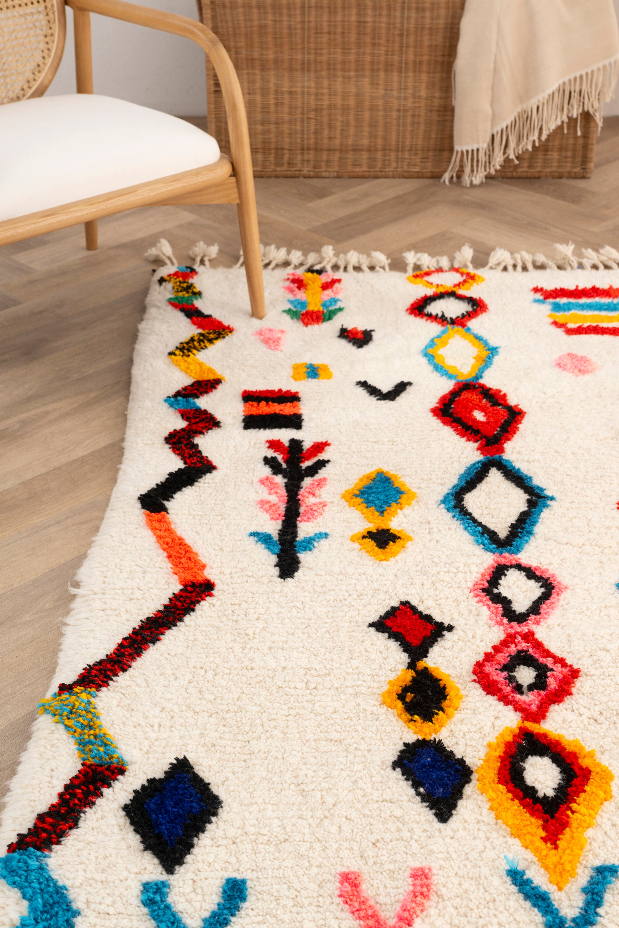 Colorful Berber rug 117 x 199 cm - n°1667