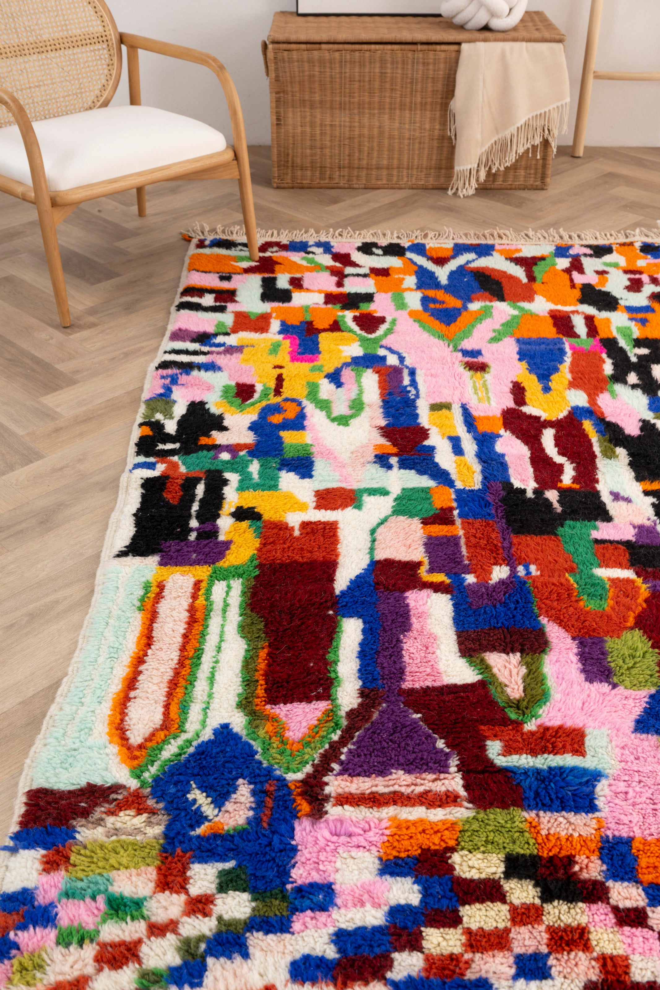 Colorful Berber rug 148 x 274 cm - n°1683