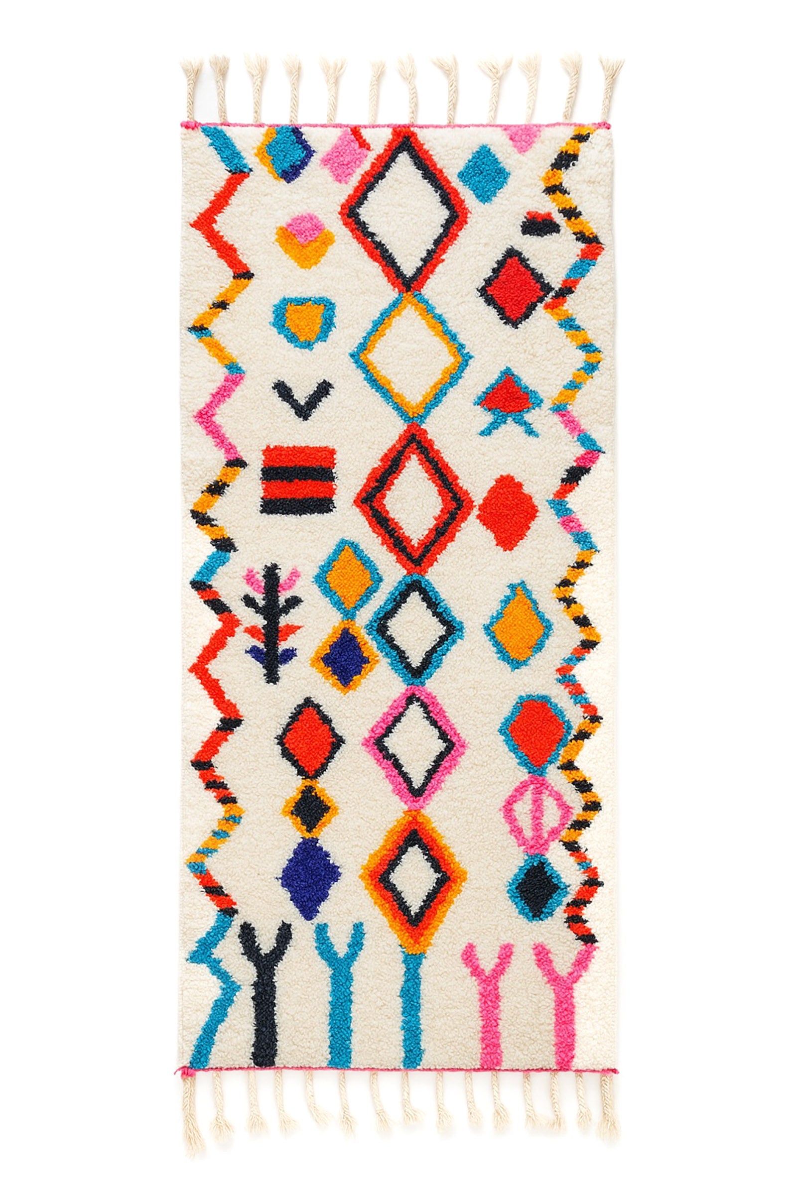 Tapis de couloir berbère coloré 81 x 299 cm - n°2224