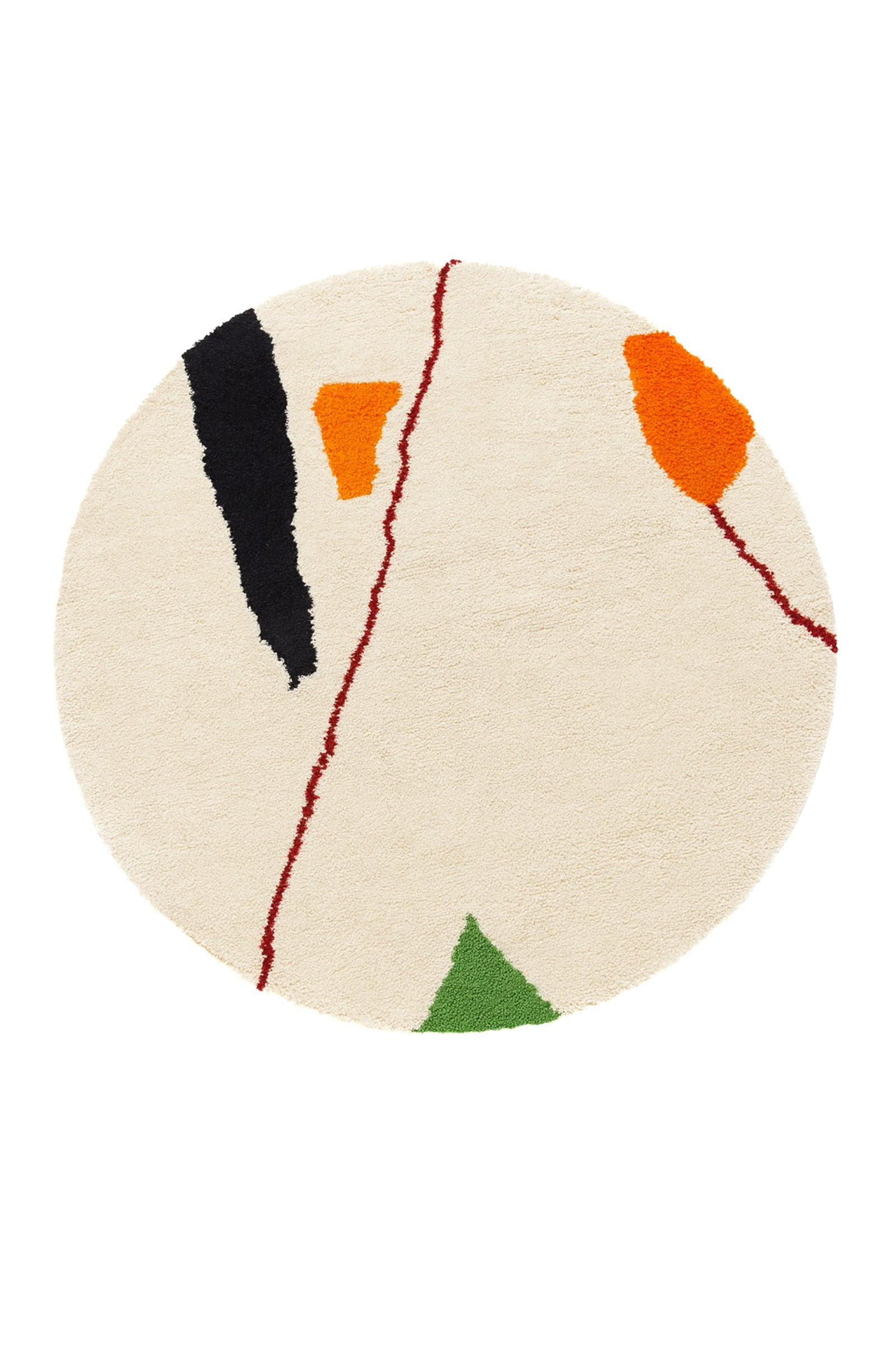 Colorful round Berber rug 140 cm - No. 2