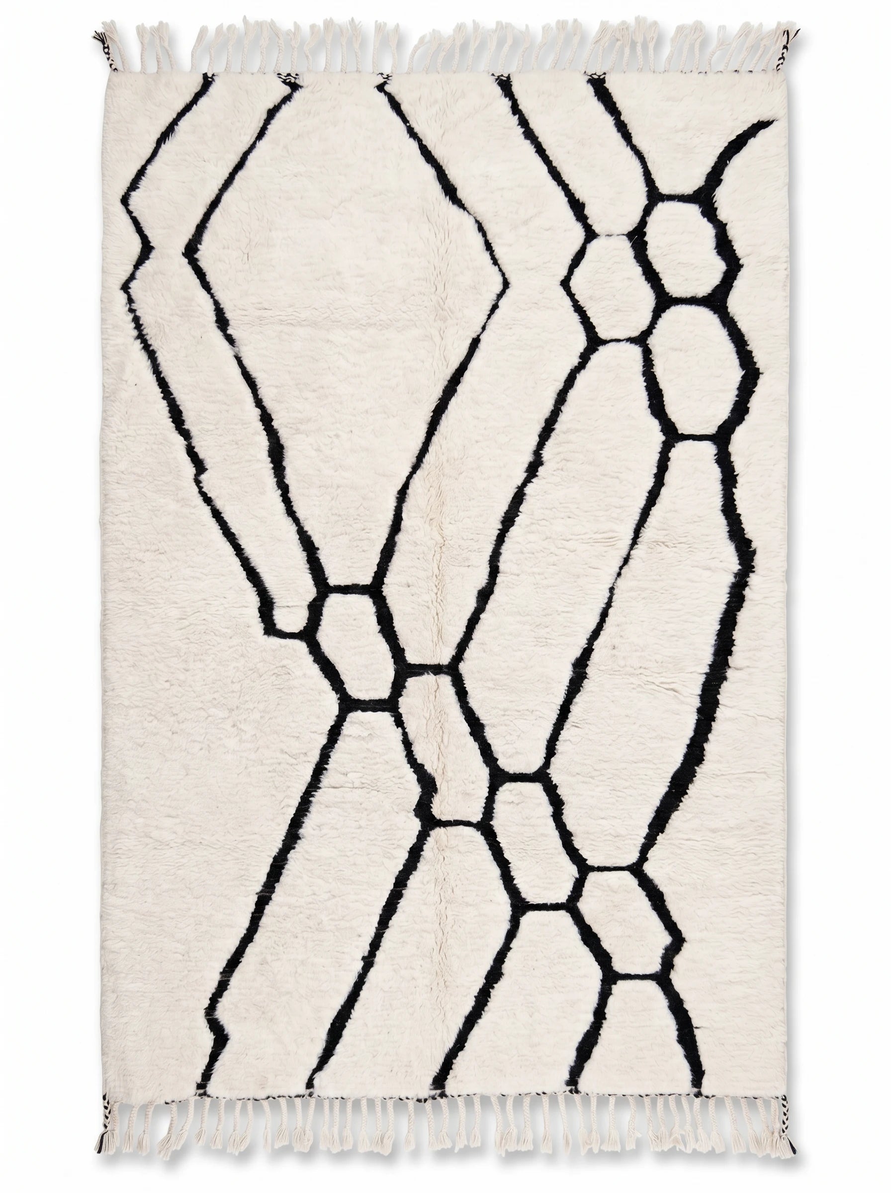 Tappeto Beni Ouarain 153 x 285 cm, tappeto berbero fatto a mano in lana | Tamazi