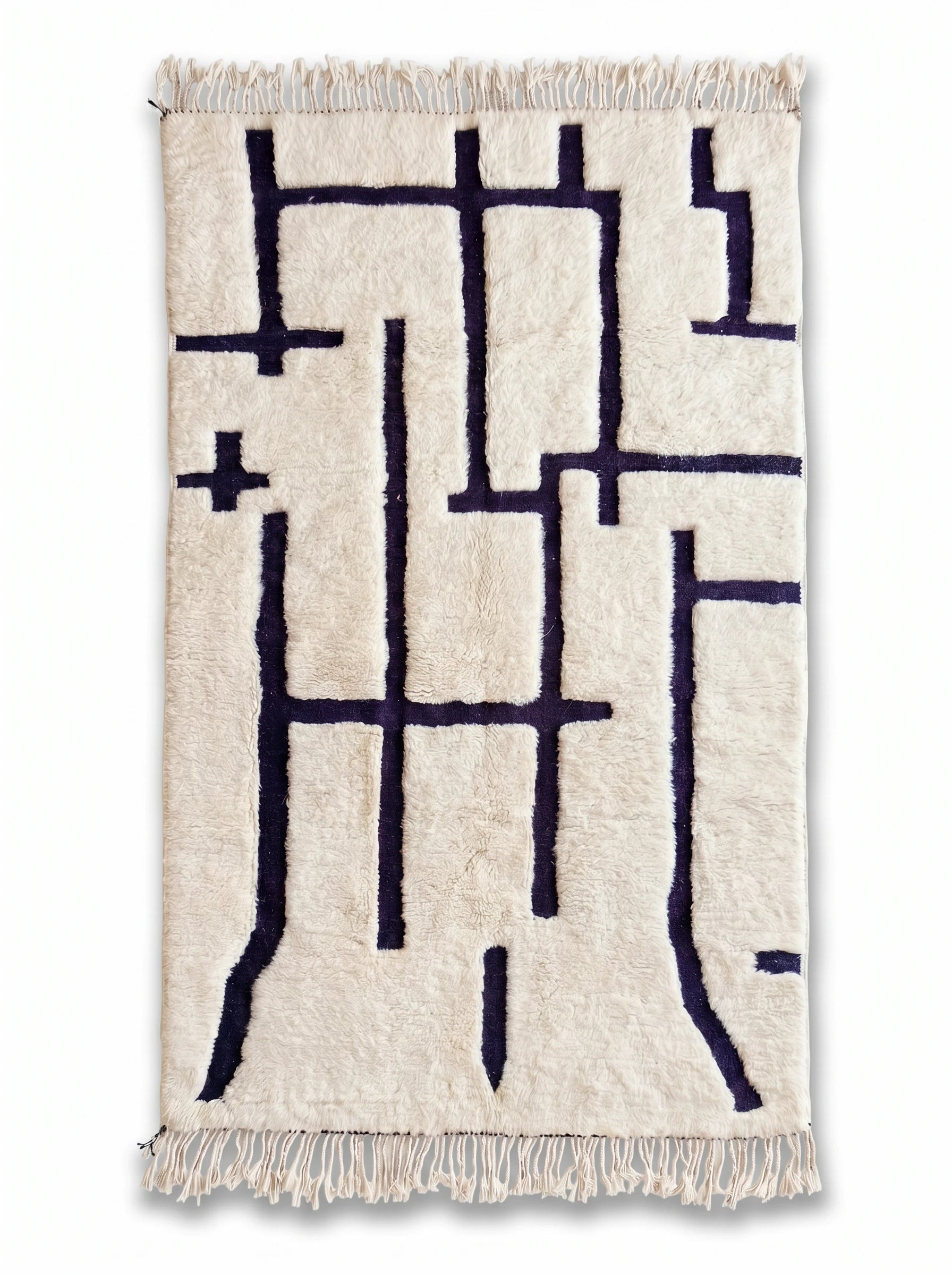 Tappeto Beni Ouarain 159 x 285 cm, tappeto berbero fatto a mano in lana | Tamazi