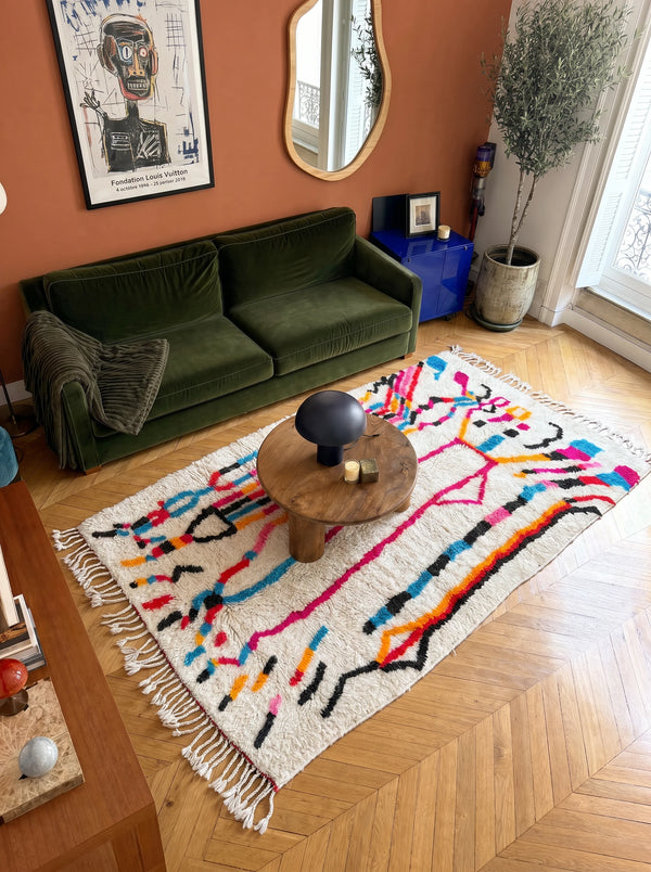 Alfombra bereber colorida 141 x 266 cm - n°2653