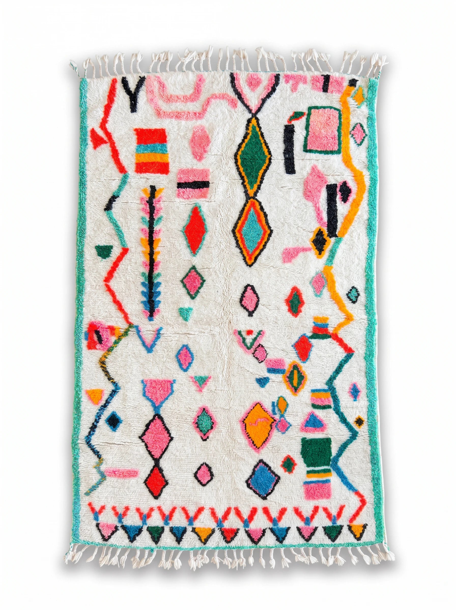 Tapis berbère coloré 149 x 275 cm, fait main en laine | Tamazi