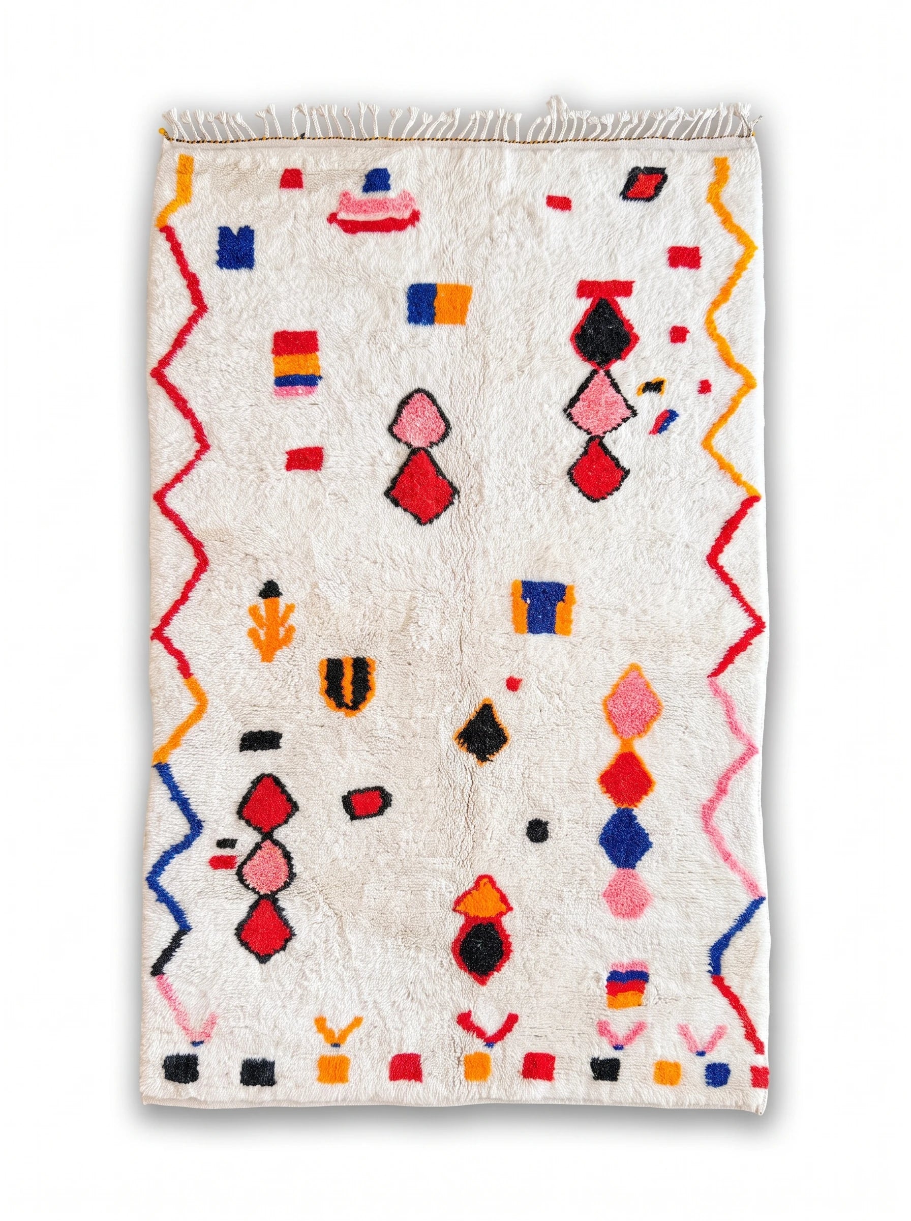 Tapis berbère coloré 150 x 257 cm, fait main en laine | Tamazi