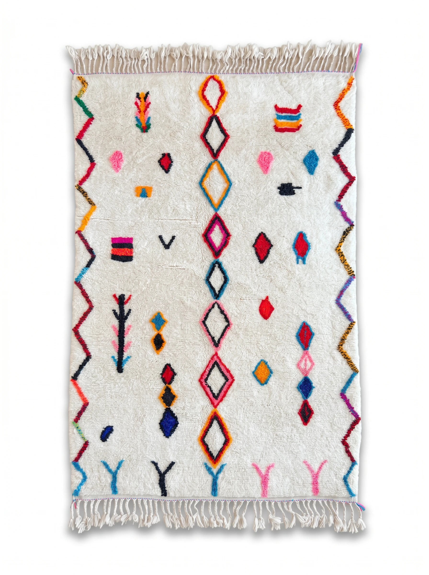 Tapis berbère coloré 154 x 270 cm, fait main en laine | Tamazi