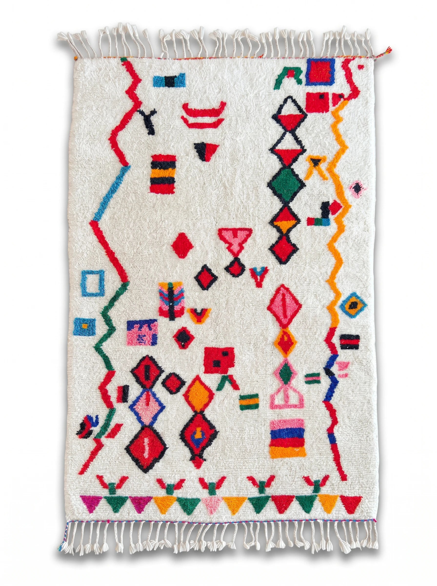 Tapis berbère coloré 155 x 284 cm, fait main en laine | Tamazi