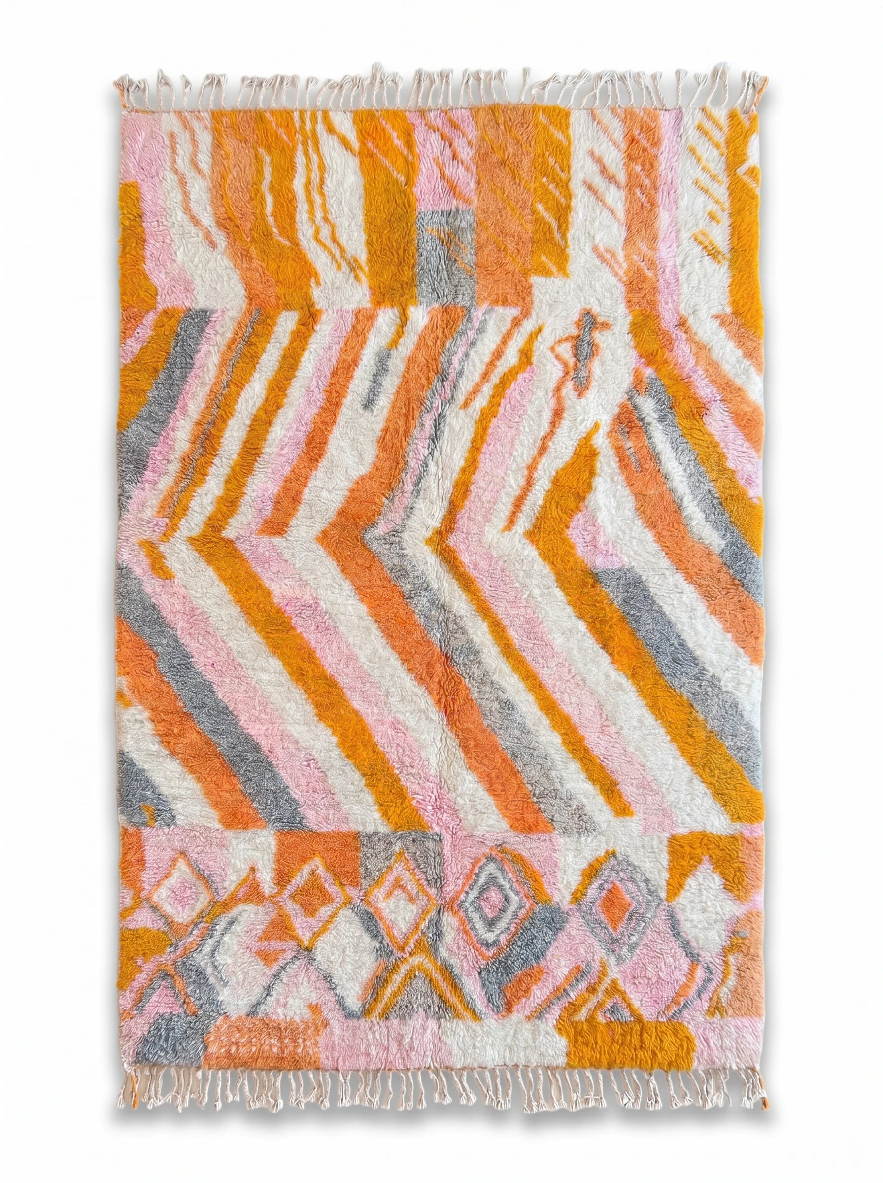 Kleurrijk Berbers tapijt 155 x 286 cm, handgemaakt van wol | Tamazi