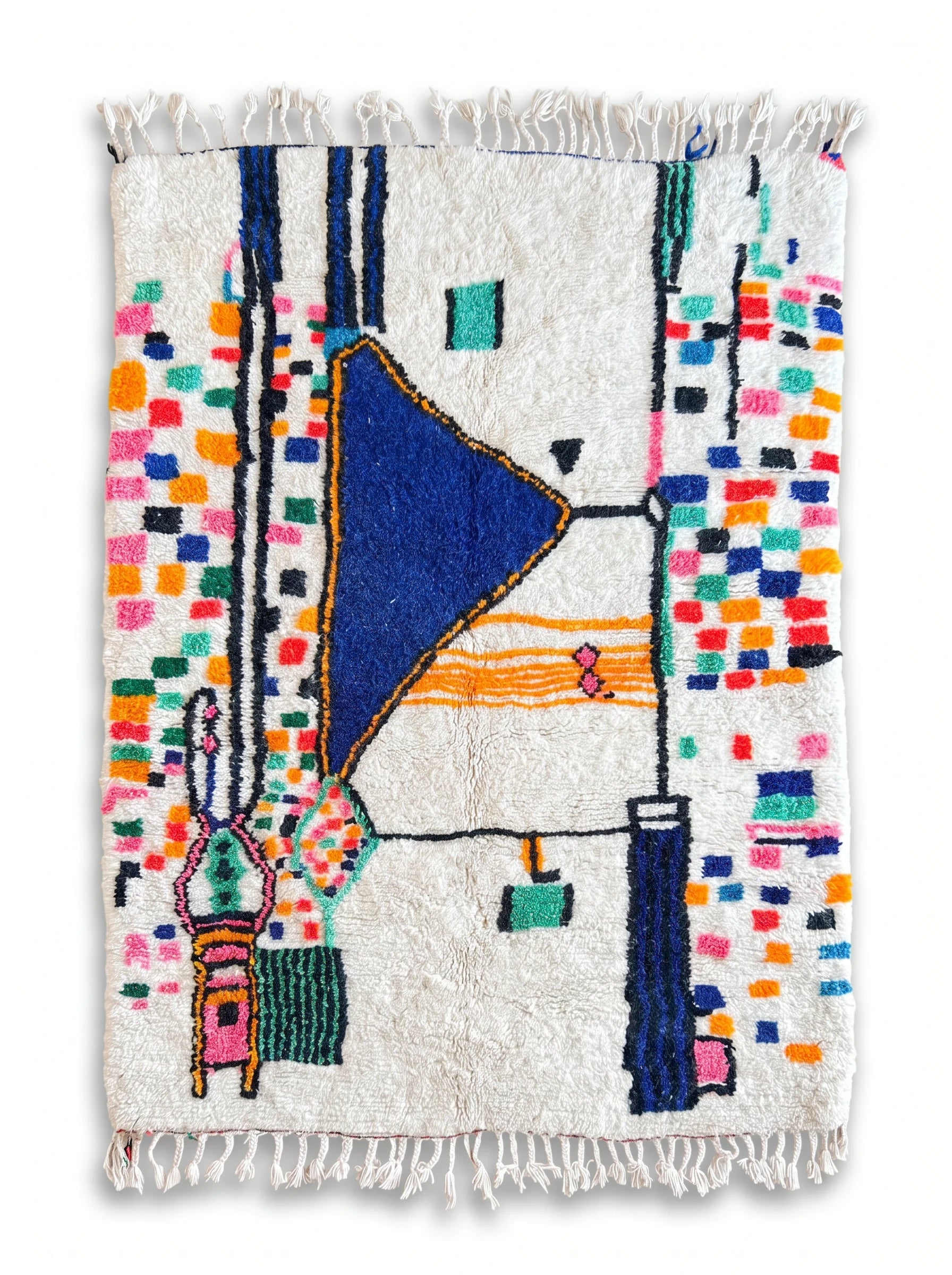 Tapis berbère coloré 156 x 235 cm, fait main en laine | Tamazi