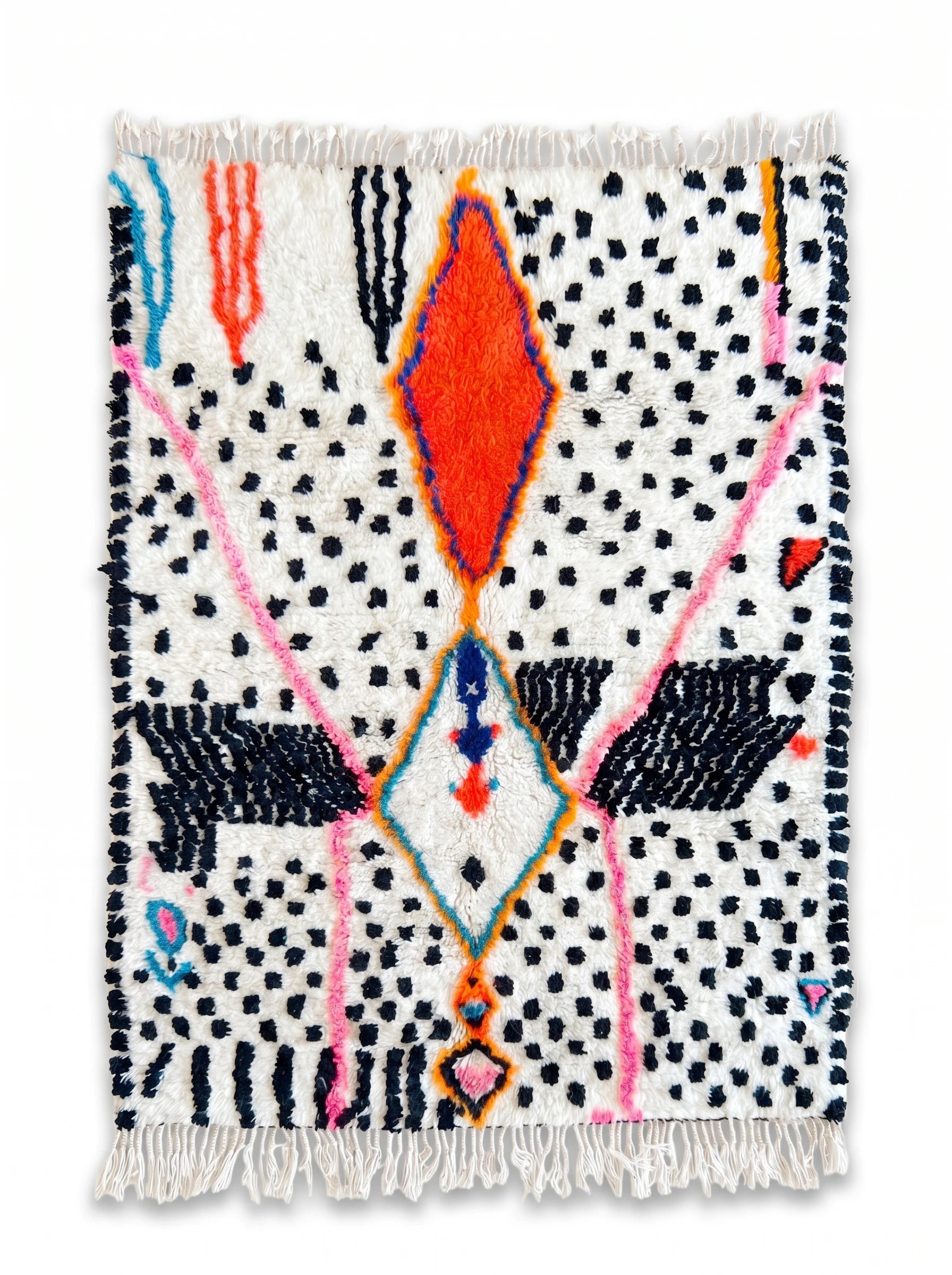 Tappeto berbero colorato 157 x 220 cm, fatto a mano in lana | Tamazi