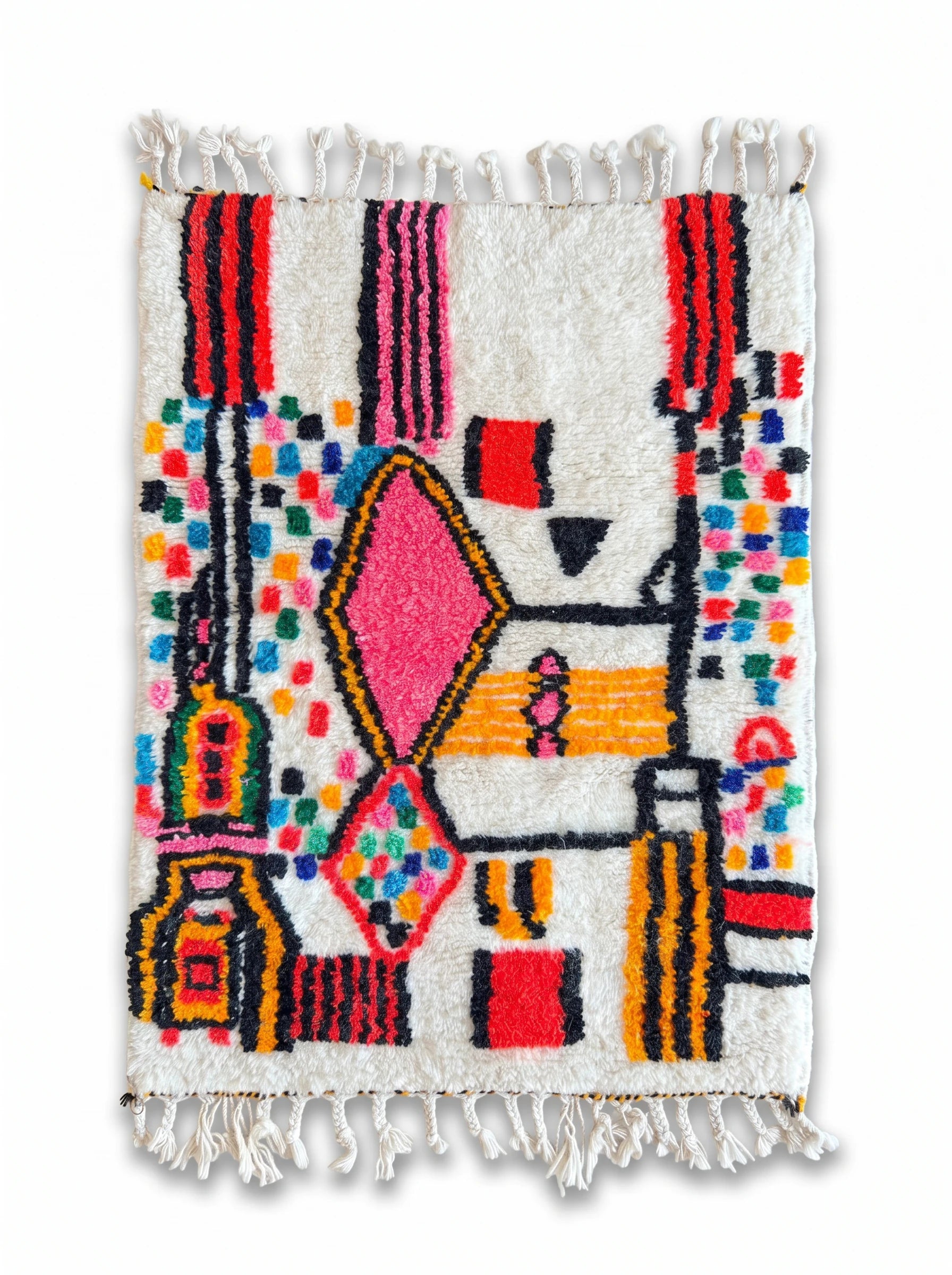 Tapis berbère coloré 88 x 131 cm, fait main en laine | Tamazi