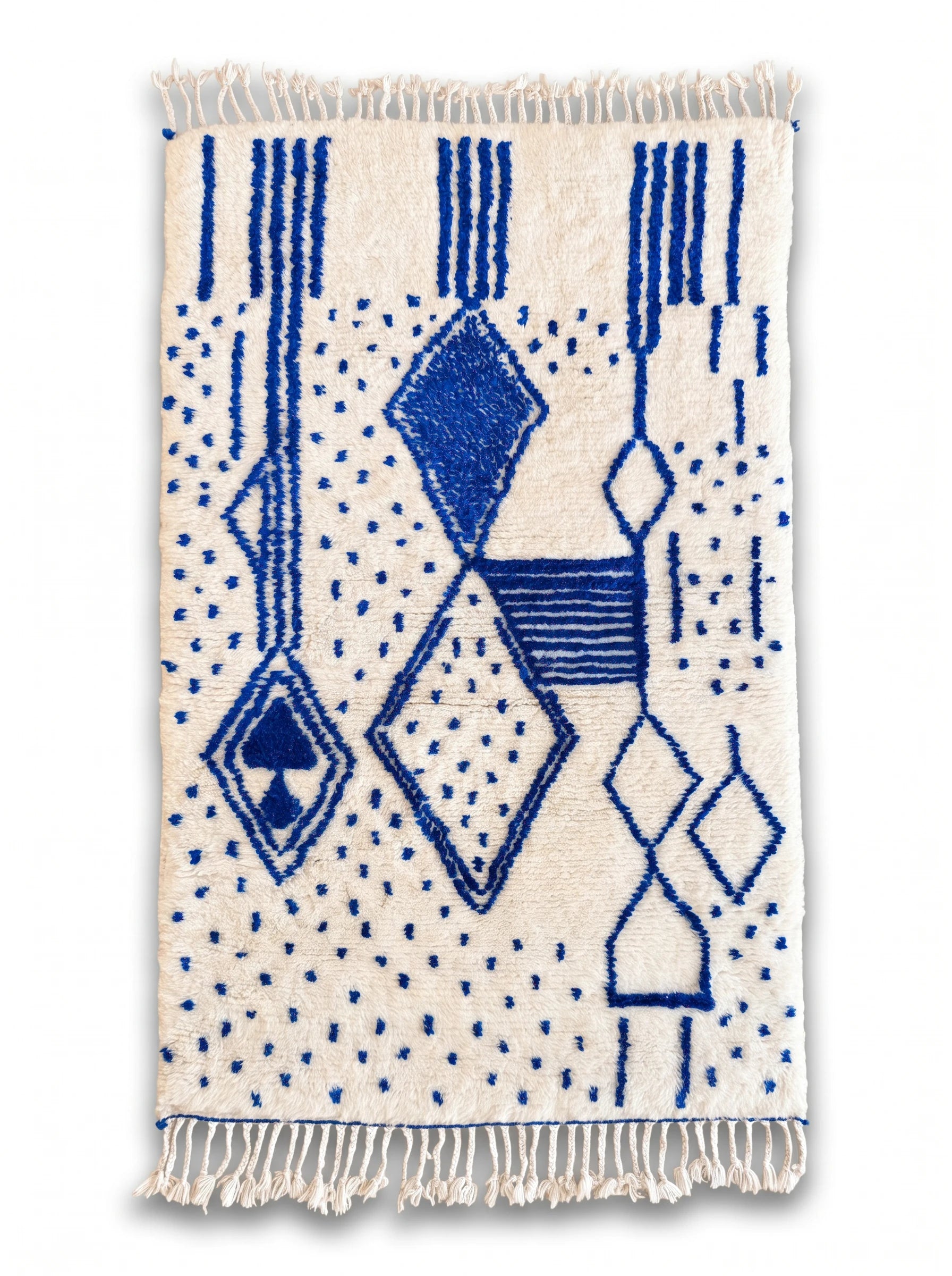 Kleurrijk Berbers tapijt 99 x 180 cm, handgemaakt van wol | Tamazi