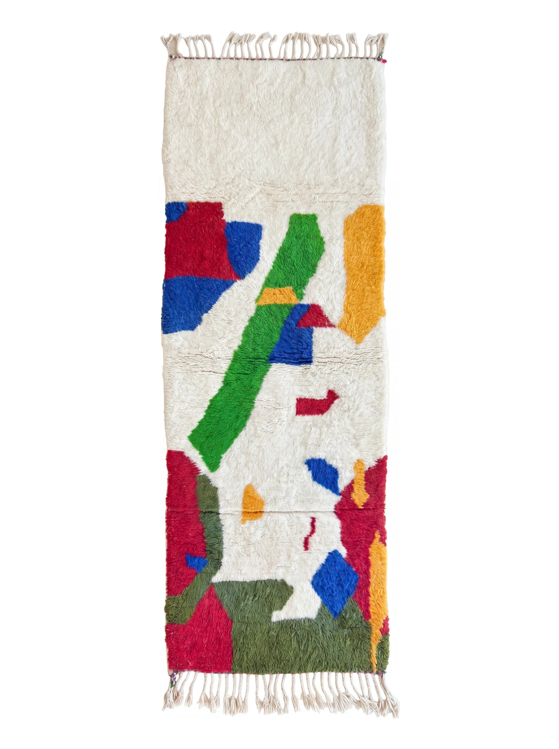 Tapis berbère de couloir coloré 81 x 260 cm, fait main en laine | Tamazi