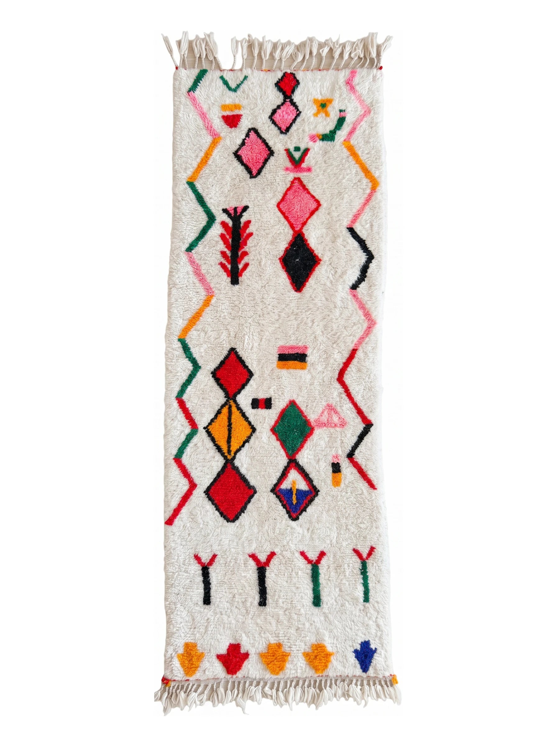 Kleurrijk Berbers loperkleed 84 x 251 cm, handgemaakt van wol | Tamazi