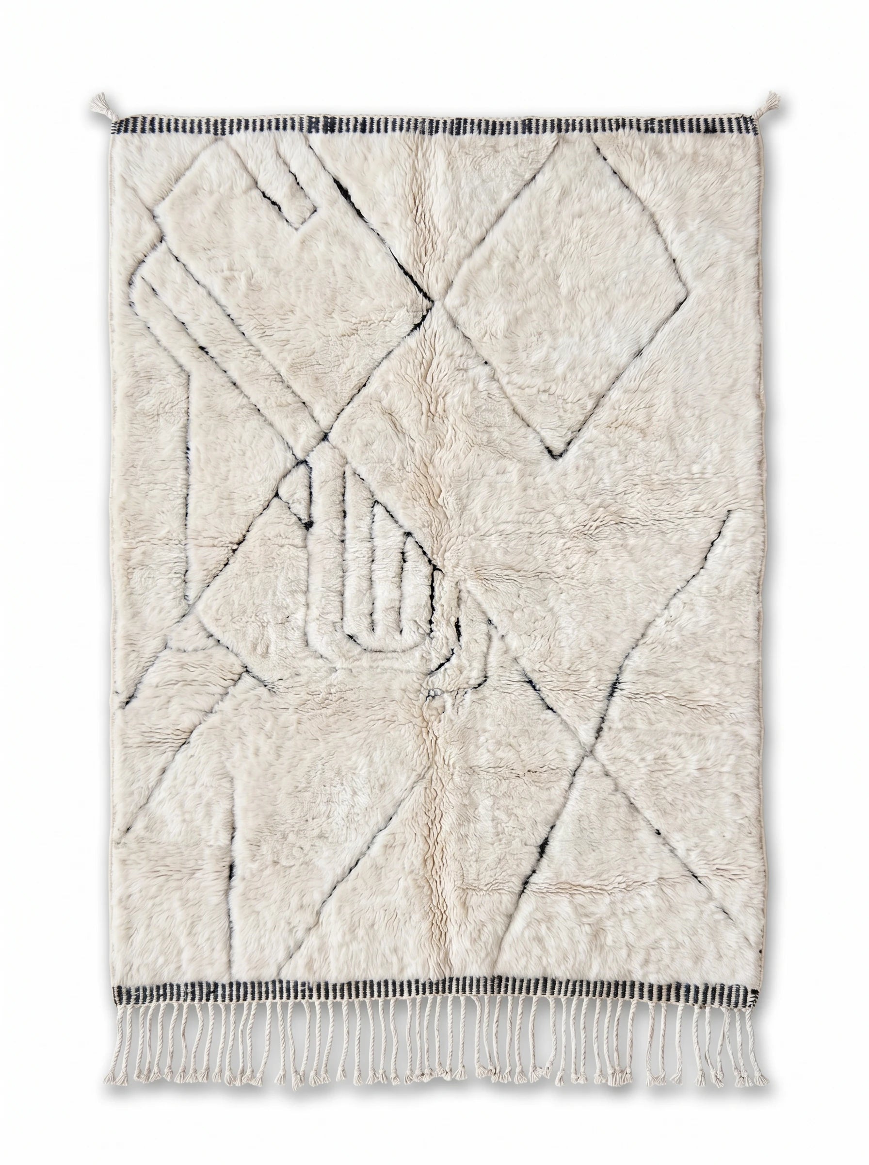 M'rirt Teppich 123 x 192 cm, handgefertigter Berberteppich aus Wolle | Tamazi