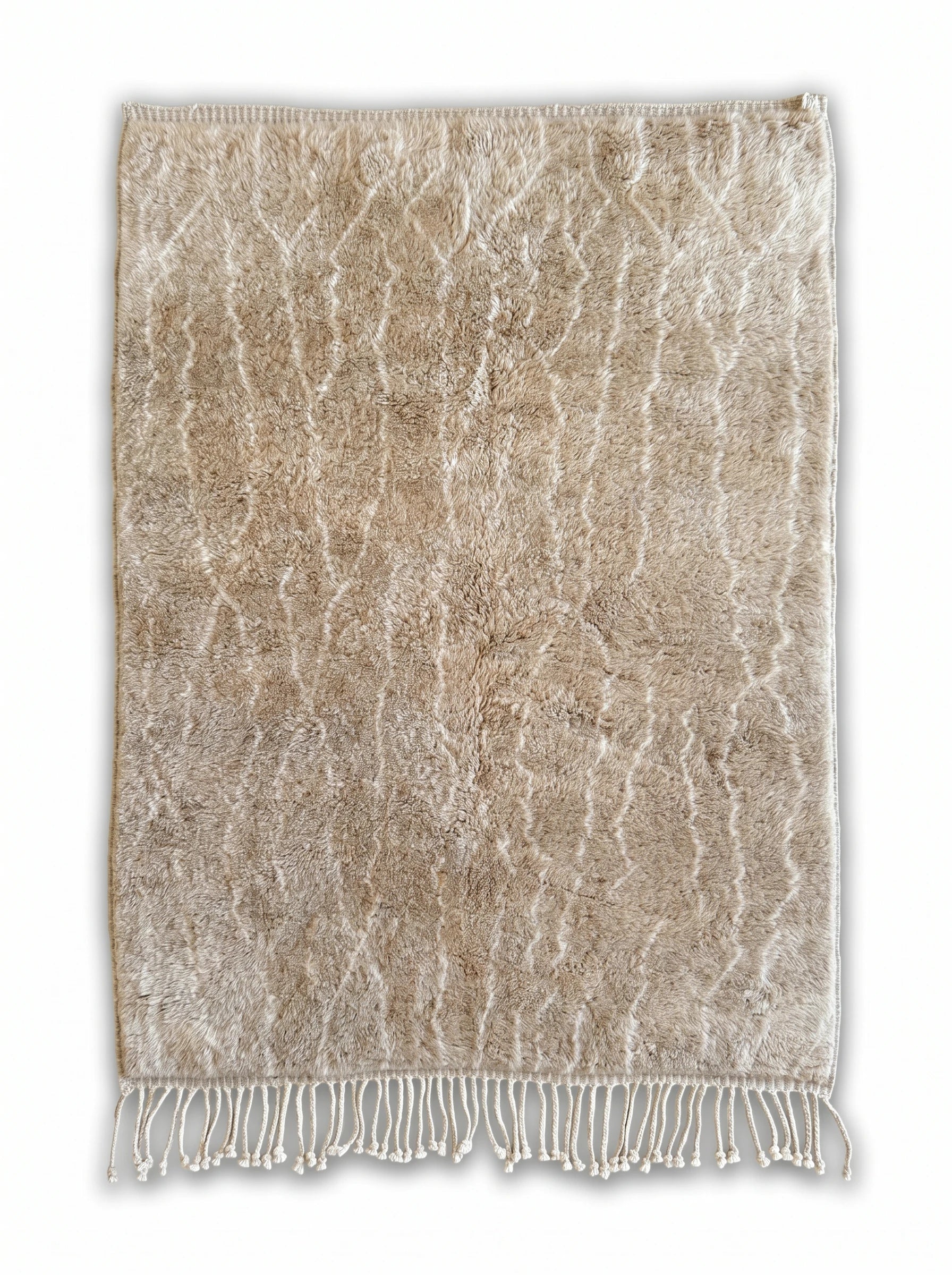 Teppich M'rirt 160 x 235 cm, handgefertigter Berberteppich aus Wolle | Tamazi