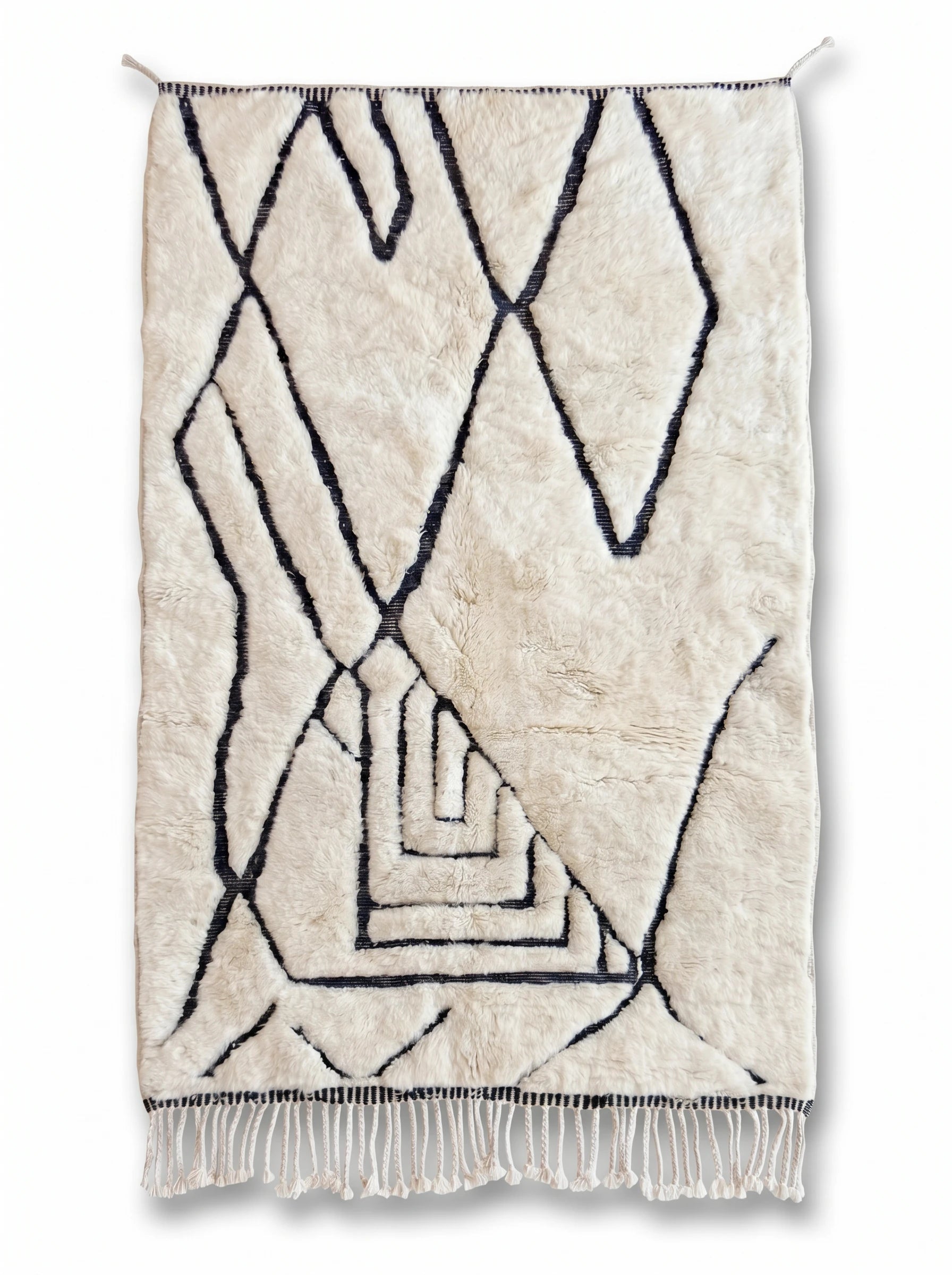 Teppich M'rirt 160 x 270 cm, handgefertigter Berberteppich aus Wolle | Tamazi