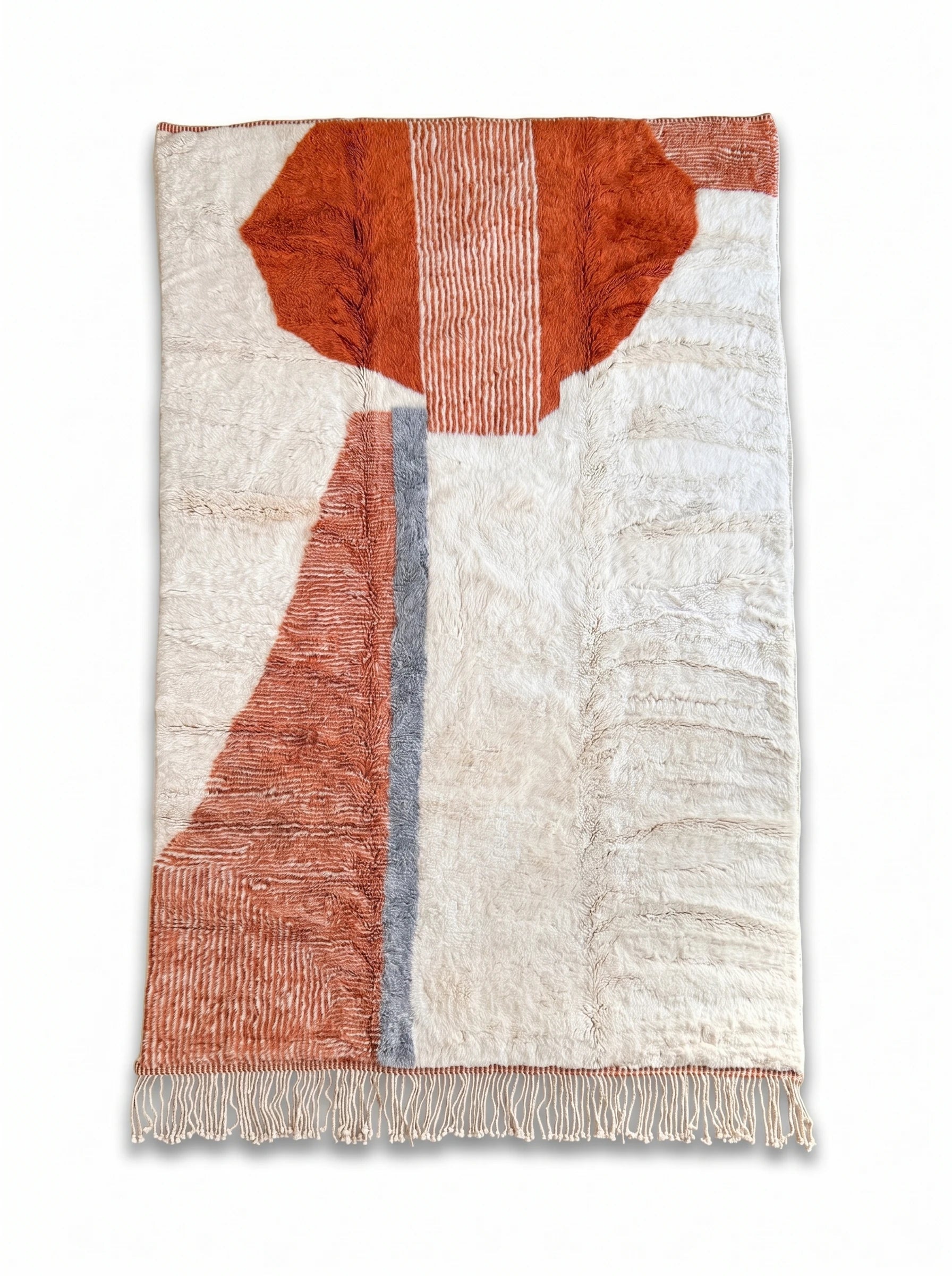Teppich M'rirt 196 x 296 cm, handgefertigter Berberteppich aus Wolle | Tamazi