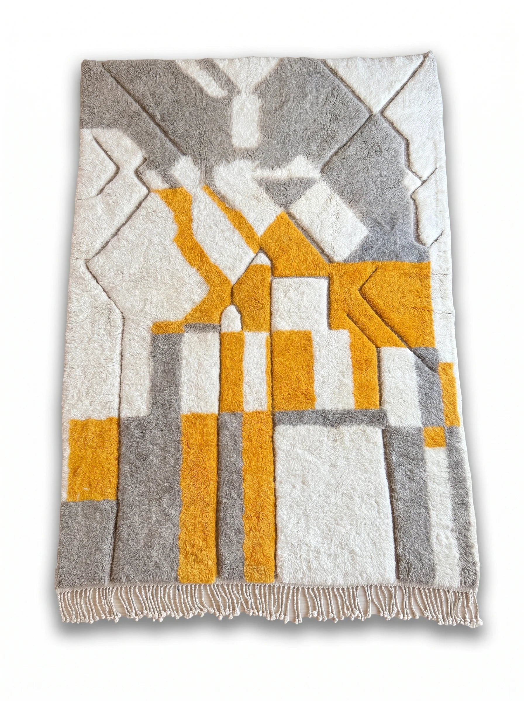 Teppich M'rirt 203 x 325 cm, handgefertigter Berberteppich aus Wolle | Tamazi