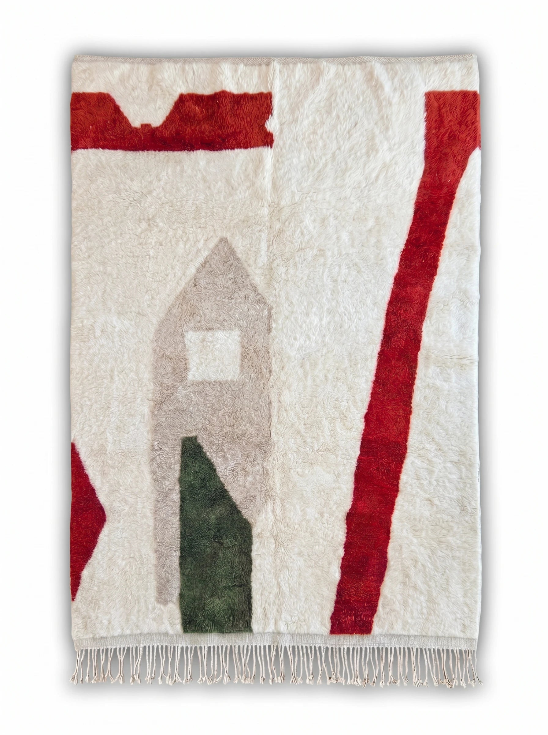 Teppich M'rirt 205 x 310 cm, handgefertigter Berberteppich aus Wolle | Tamazi